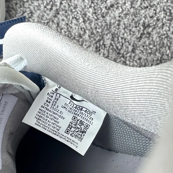 Nike Air Force 1 '07 SE - College Navy/White-Gray Women’s 8 Men’s 6.5 - Picture 8 of 11